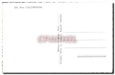 Gina Lollobrigida — w stroju folklorystycznym — Éditions du Globe, Paryż, n°229 — Rewers