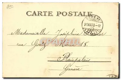 Banca del siglo XX — Mandato de 20 besos para el 1° de enero de 1901 — Lith. C. Defaillly, Rhône 48, Ginebra — Reverso