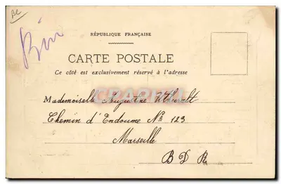 Cendres Vieux — Pacote Postal — Editor não visível — Verso