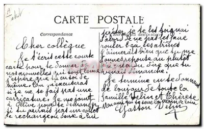 Parijs overspoeld — De bezorging van de postbode — CH. Q. STAERCK PARIS — Achterkant