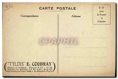 Perfumaria E. Coudray — 348, rua St-Honoré, Paris — Uma parte dos Lojas de Venda — Verso