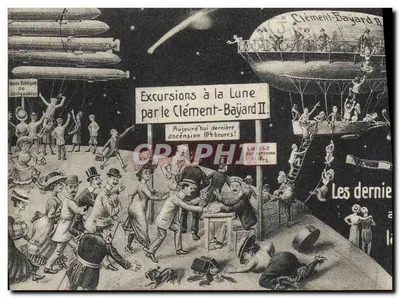 Excursões à Lua pelo Clément-Bayard II — Publicidade aérea — Editor não visível