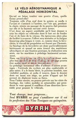 Het aerodynamische fiets met horizontale trappers — N° 11 — Blik op de toekomst — Les Ateliers A.B.C., Parijs — Achterkant