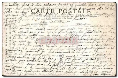 Polowanie w 1915 — Au Bon Marché, seria A.3.11 — Rewers