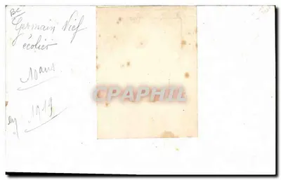 Vlieger in een vliegtuig met dubbele vleugels — G. GOSBENS, Depot Parijs, n°1419 — Achterkant