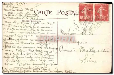 Le Croisic (Loire-Inférieure) — Wyjście z portu — kolekcja F. Chapeau, Nantes - 2. tysiąclecie — Rewers