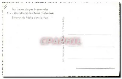 Grandcamp-les-Bains (Calvados) — Barcos de pesca no porto — Editor: St Pierre, La Coubey — Verso