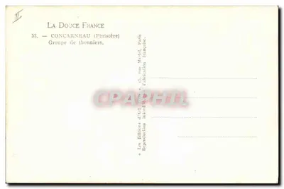Concarneau (Finistère) — Gruppo di thonniers — Les Éditions d'Art Douce France — Verso