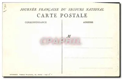 Familie in einer Hütte — Szenen aus dem Leben — Devambéz, Passage Panoramars, Paris — Nr. 7 — Rückseite