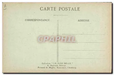 Mulher em traje savoês — Região de Chambéry e Aix-les-Bains — E. Reynaud, Chambéry — Verso