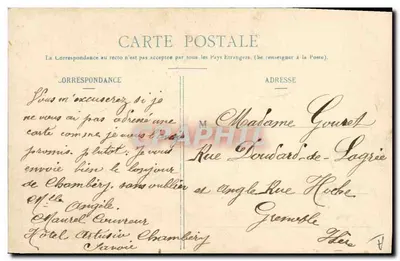 Costumes de Savoie (ARVES) — 4. — Éditeur L. Reynaud, Chambéry — Verso