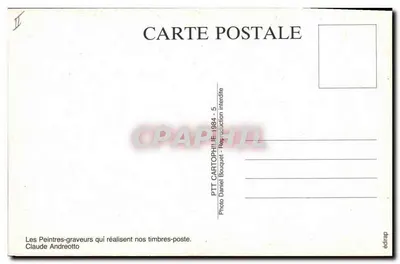 Claude Andreotto — Painter-engraver producing postage stamps — published by Editrapp — Back