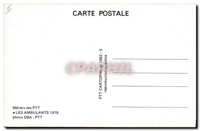 Os Ambulantes — Triagem de Cargas — Paris a Strasbourg 10 — PTT — Verso