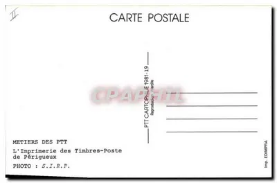 Esame dei francobolli — La Tipografia dei Francobolli di Périgueux — S.I.R.P. — Verso