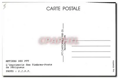 Stamperia della Posta — La ritocco delle lastre — PTT Périgueux — Verso