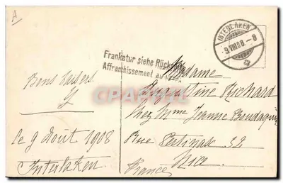 A jovem — lenda alpina — edição Hinterblaken, n°608 — Verso