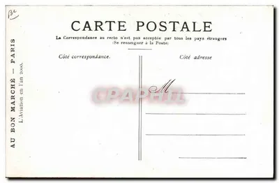 Luftfahrt — Die Luftfahrt im Jahr 1900 — Au Bon Marché — Rückseite