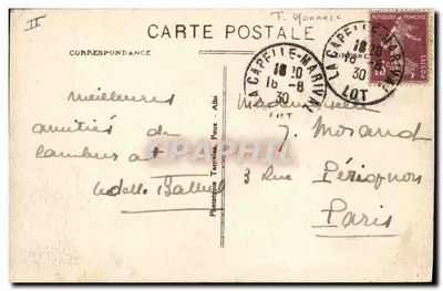 Figeac - Hotel da Moeda - Monumento Histórico — Le Lot Illustré, P. X. 93 — Verso