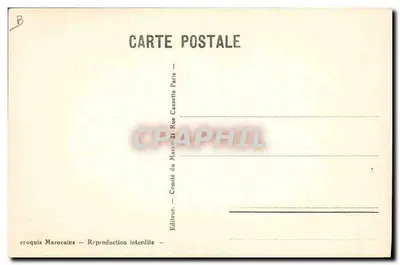 Tipo do Anti Atlas — croqui etnográfico — Comité dos Marroquinos, Paris — Verso