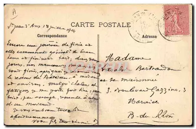 Deux femmes en costumes de Savoie (Arves) — E.R.C. n°4 — Rewers