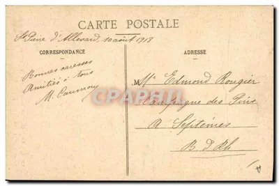 Stara pocztówka Folklore Aneksja Savoie do Francji 1860 — Rewers