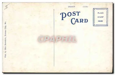 Bilhete postal antigo Fete Foraine Bird's eye view Fairyland park 75th and prospect Kansas City Mo — Verso
