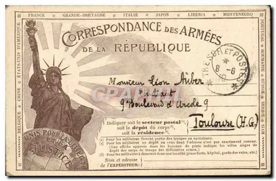 Statue de la Liberté — Correspondance des Armées de la République — éditeur : Imprimerie de la République