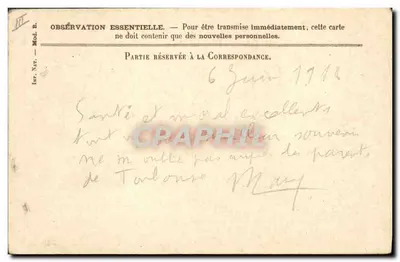 Statue de la Liberté — Correspondance des Armées de la République — éditeur : Imprimerie de la République — Verso