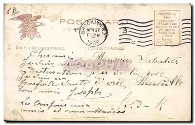Statua Wolności — Nowy Jork — E. D. Small & Son, Nr 1944 — Rewers