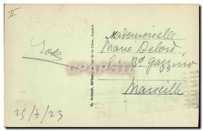 TOULON - Le Mourillon - La Mitre — widok portu z łodziami — wydawca G. Artaud, Nantes — Rewers