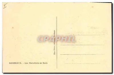 Bordeaux — Les Merutiers na Baía — Bloc Frères, editores, Bordeaux — Verso