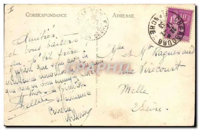 Cherbourg — Port w kierunku stacji morskiej — Stara pocztówka n°227, wydawca A.P.C. — Rewers
