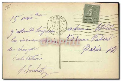 Avignon — Antigo Hotel das Moedas (Hoje Conservatório de Música) — Livraria Dubourg, 4, rue République — Verso