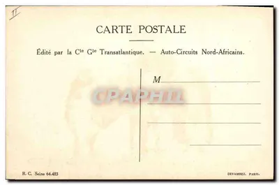 Mercado de Frutas — Editora Cie Gie Transatlantique, n° 64.483 — Verso
