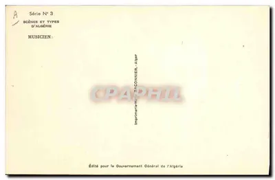Musiker — Algerien — Imprimerie BACONNIER, Algier — Rückseite