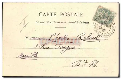 Las Grandes Maniobras de las Armadas de 1902 — Maniobras en Batterie en Montlaur — Colección Labouche frères, Toulouse, N° 22 — Reverso