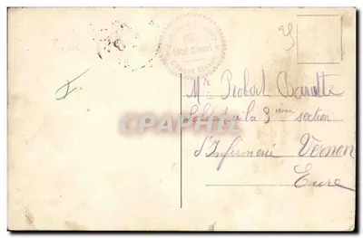 Bilhete postal antigo Militaria Exército Alemão — Verso