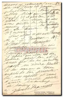 Mujer en traje savoyardo — serie 97 — Trajes de Saboya — Reverso
