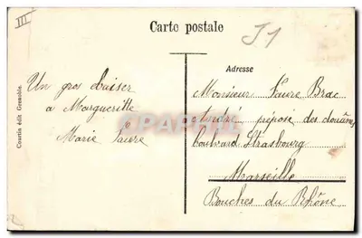 Costume du Dauphiné — Souvenir des Alpes — Courrin édit Grenoble — Rewers