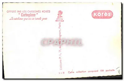 Robert Lamoureux — portret w czarno-białym — Éditions Korès, n°460 — Rewers