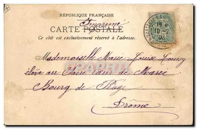 Flor estilizada — motivo de selos — Ed. O.E. Bernheim, Chaux-de-Fonds — Verso