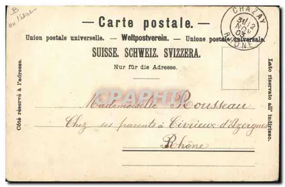 Fleurs — bouquet de coquelicots, bleuets et fleurs rouges — éditeur BERNHARD CULY & FONS — Verso