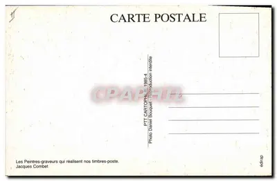 Jacques Combet — Pittore-incisore realizzatore di francobolli — edito da édtrap — Verso