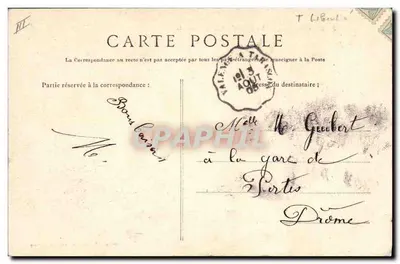 Courthézon — La Liberté éclairant le monde — Éditions J. Brim et Cie, Carpentras — Verso