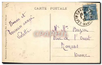 CANNES - Widok z wyspy Świętej Marguerity — Wydawnictwo Gilletta, nr 632 — Rewers