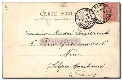 Le Havre — Uma barca de pesca — Editor não visível — Verso