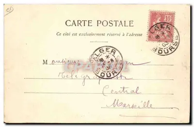 Aankomst van meneer LOUBET, President van de Franse Republiek, in Algerije (April 1903) — Fototypie A. Bergeret et Cie, Alger — serie-nummer niet zichtbaar — Achterkant