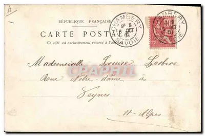 Menina de Tarentaise (Savoie) — Fotografia Vulliory, Número 3 — Imp. F. Ducloz, Chambéry — Verso