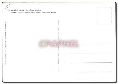 Fernando Lamas — promocyjny portret — Casa Editte Ballerini & Fratini, Florencja — Rewers