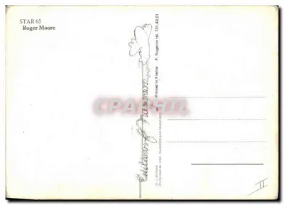 Roger Moore — STAR 65 — Editor F. Nugeron, n° 731.43.01 — Verso